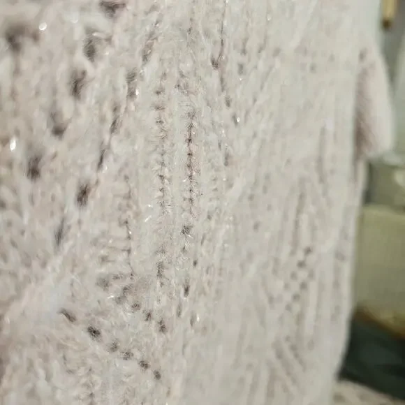 Feminine Pink Sweater with Ruffle Size S | Old Navy - Picture 4 of 9